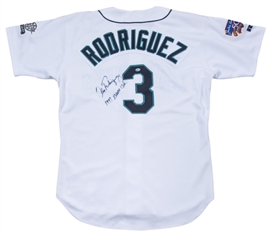 1997 Alex Rodriguez Game Used, Signed & Inscribed Seattle Mariners Home Jersey (MEARS A10 & JSA)